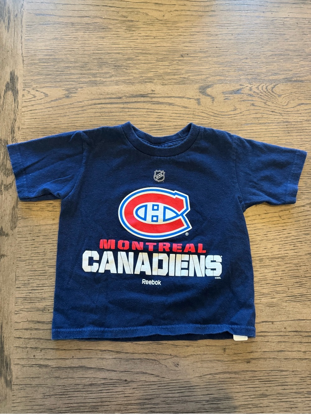 Reebok Navy Montreal Canadiens Kids Short Sleeve Tee